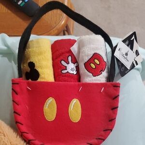 Disney Mickey Mouse Kids Bag Set - Red, Yellow, White